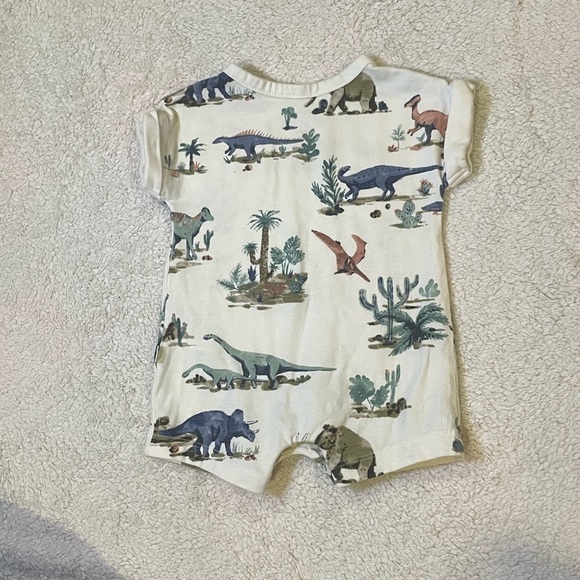 Carter's White and Green Dinosaur Bodysuit - Picture 3 of 5